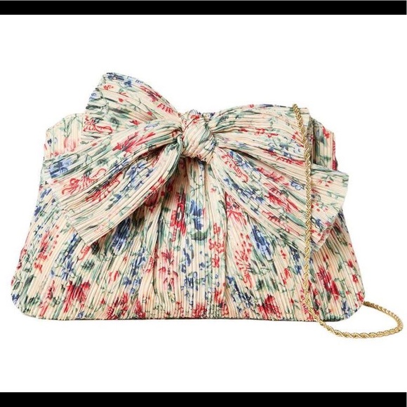Loeffler Randall Handbags - Loeffler Randall NWT rayne pleated floral bow clutch!